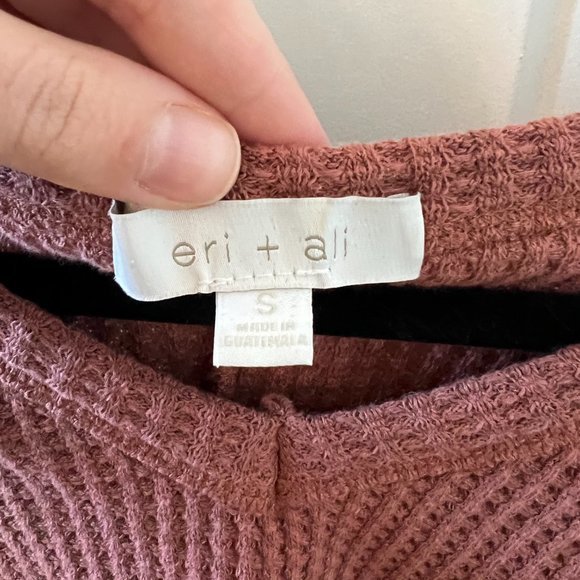 Eri + Ali Anthropologie‎ waffle knit three tone top (small) - Picture 3 of 4